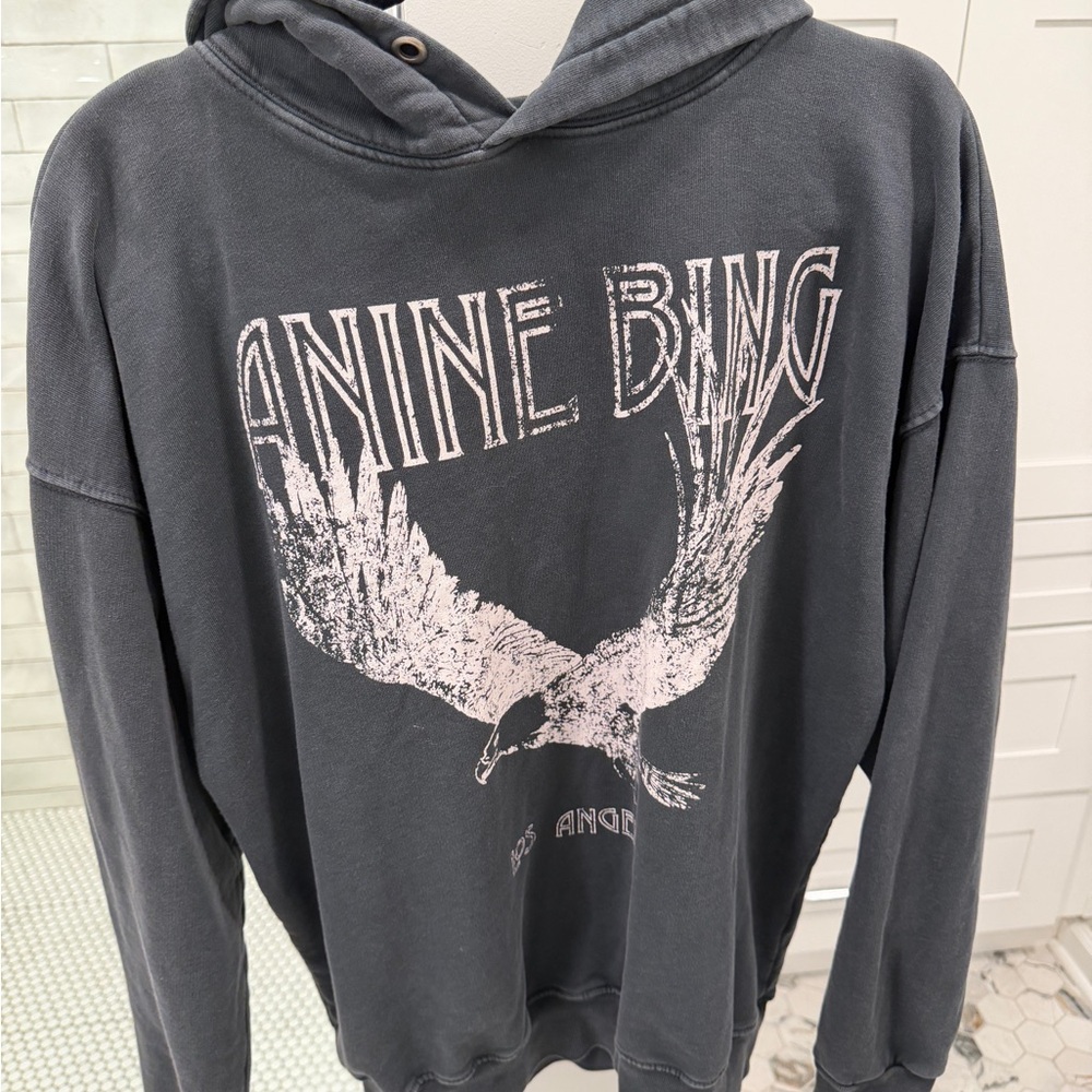 Anine Bing Charcoal Graphic Sweatshirt